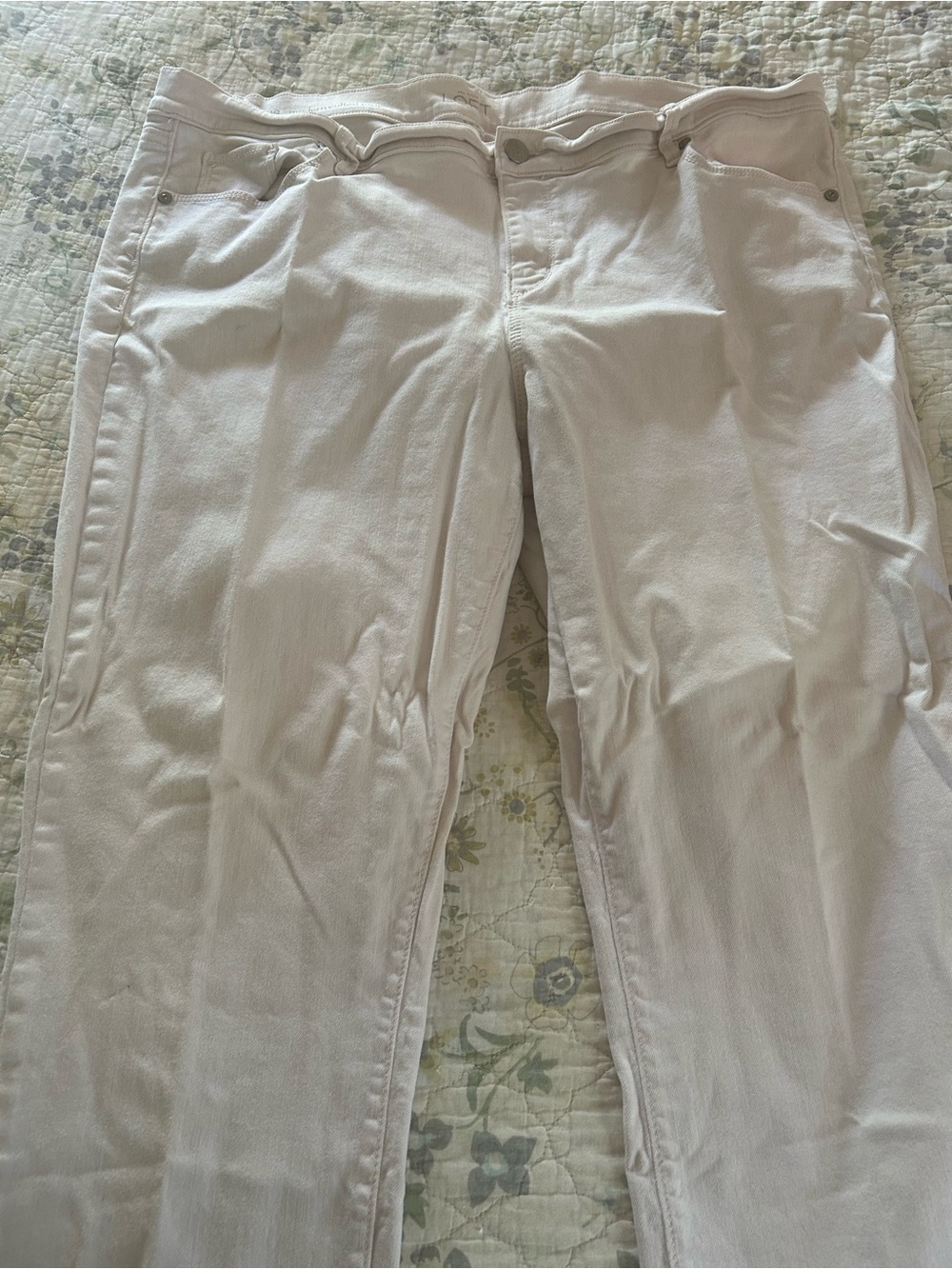 LOFT Women's Light Blush Skinny Jeans